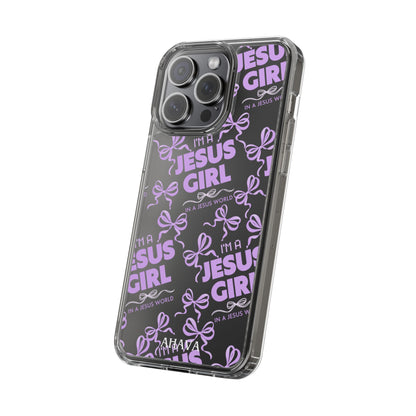 I'm a Jesus Girl Purple Case -Clear