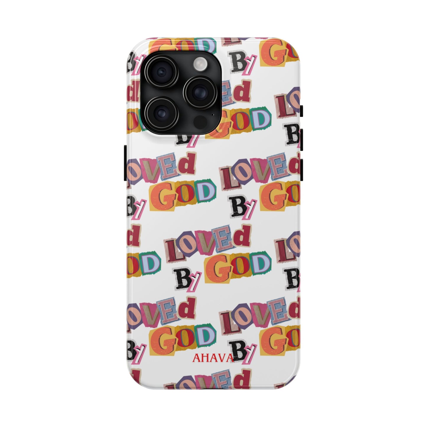 "Loved by God" white Phone Case
