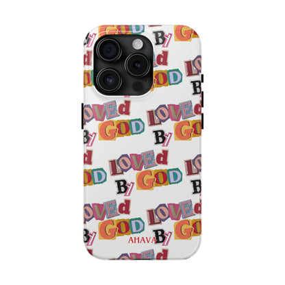"Loved by God" white Phone Case