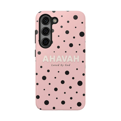 Ahavah Pink Polka Dot Phone Case