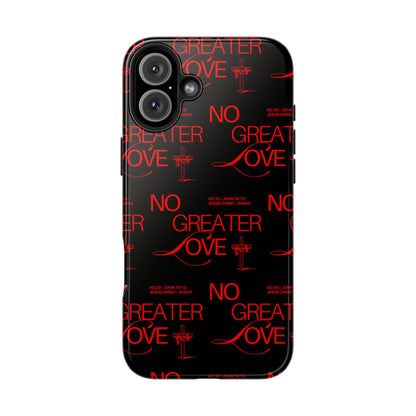 "No Greater Love" Red Phone Case