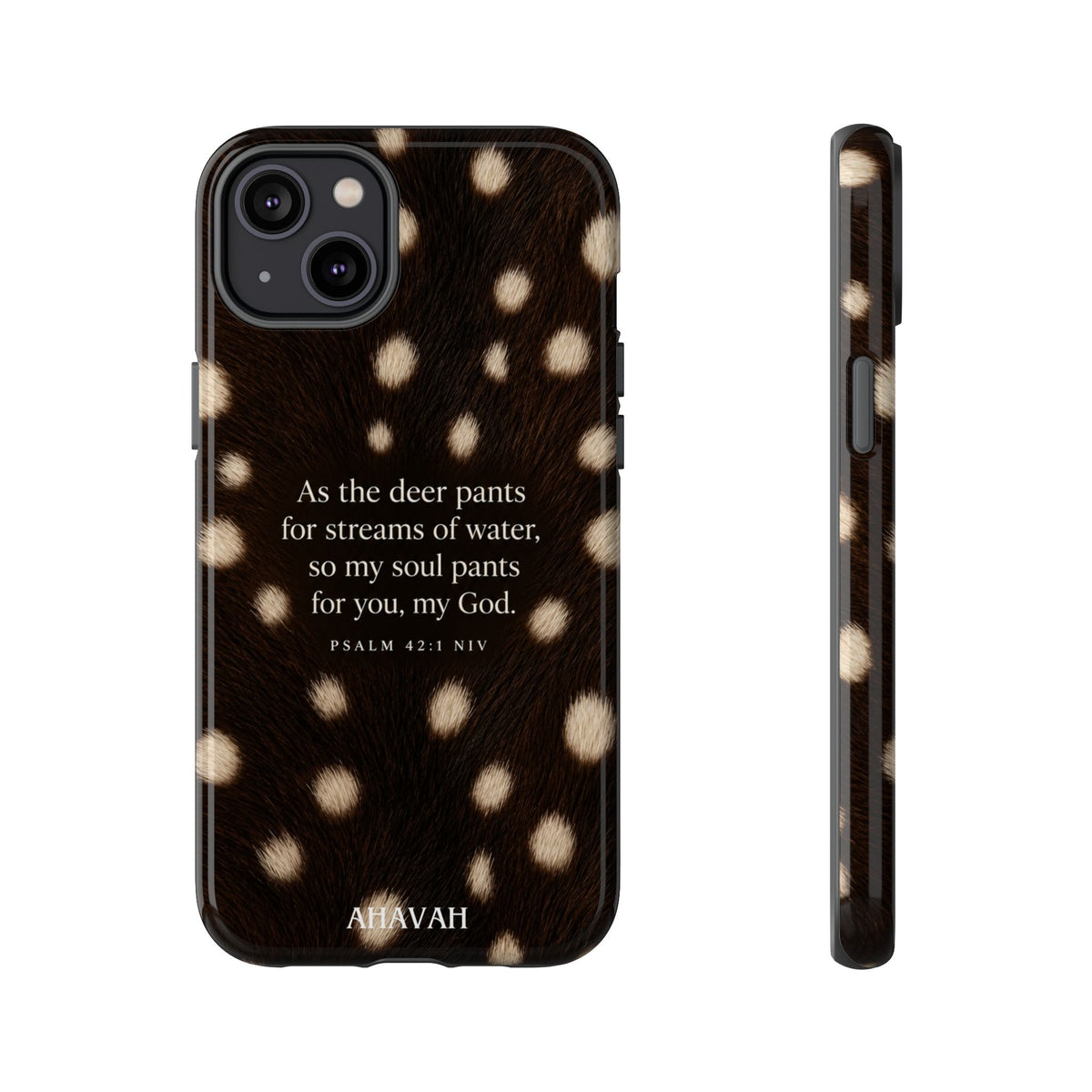 Psalm 42:1 Midnight Fawn Print Phone Case | As the Deer Pants