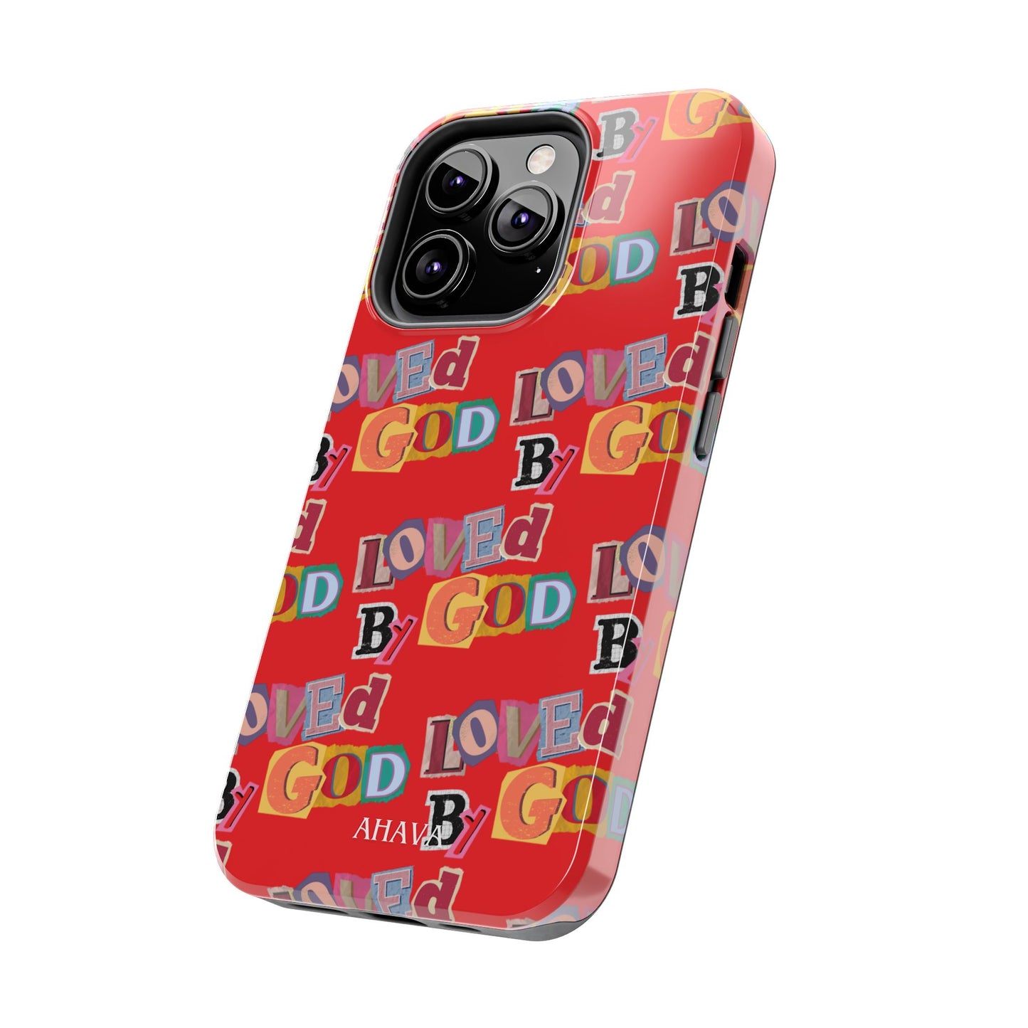 "Loved by God" Red Phone Case