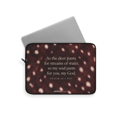 Psalm 42:1 Anointed Wine Fawn Laptop Sleeve | As the Deer Pants