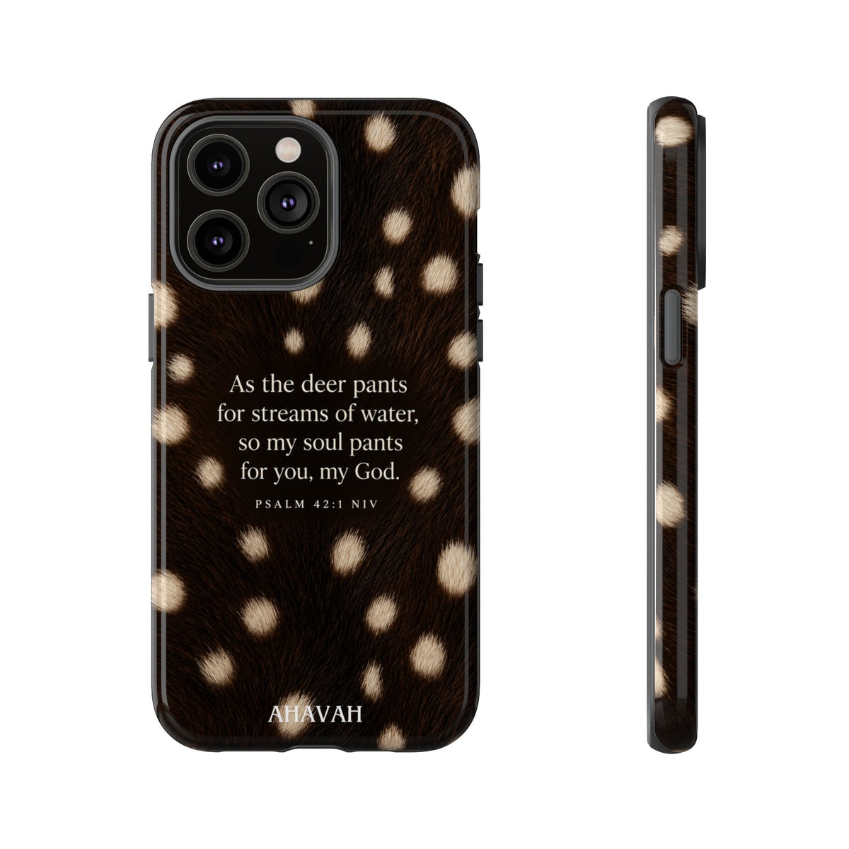 Psalm 42:1 Midnight Fawn Print Phone Case | As the Deer Pants