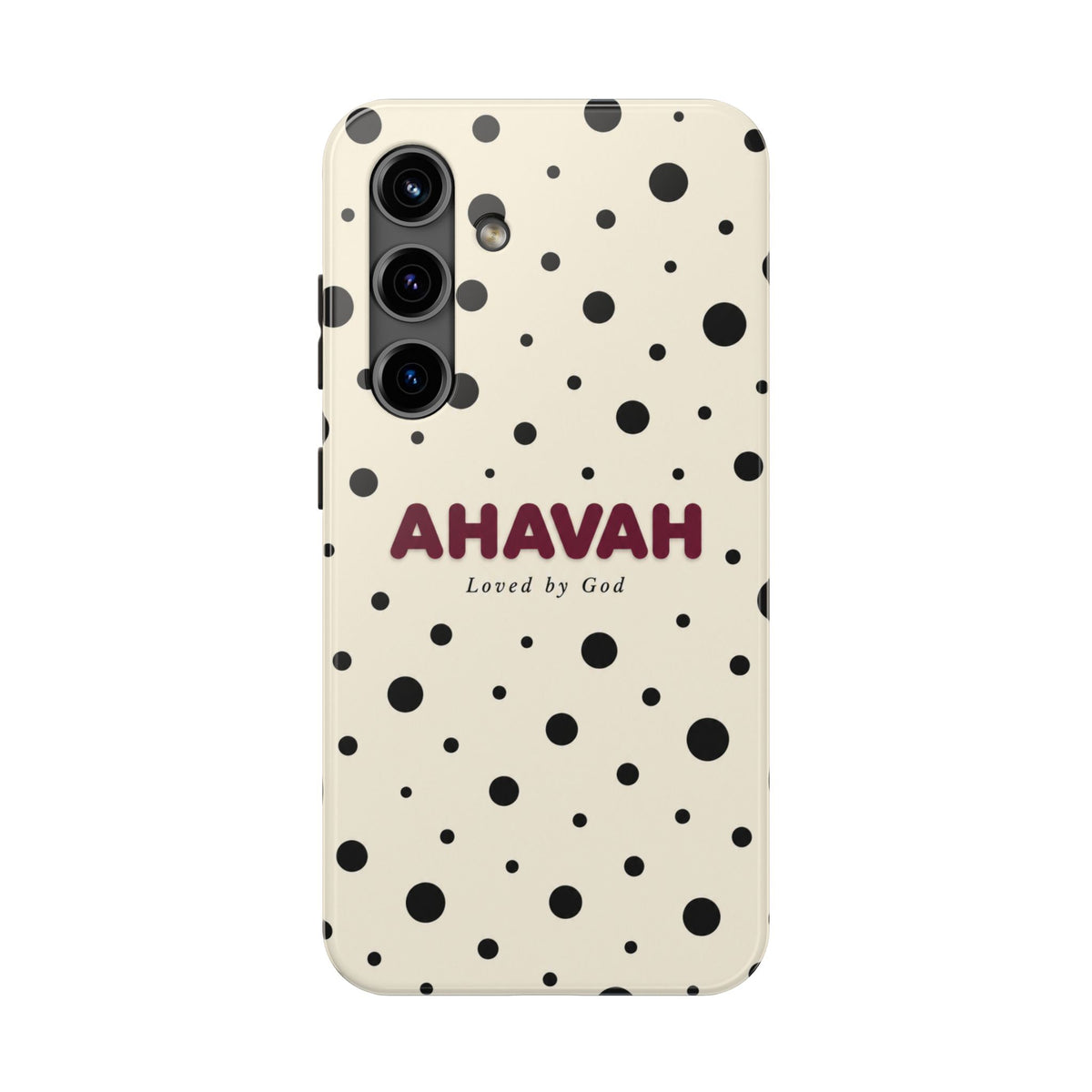 Ahavah Ivory Polka Dots Phone Case