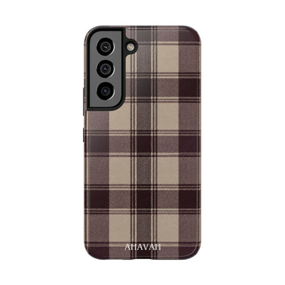 Abba’s Embrace | Warm Teddy Plaid Phone Case