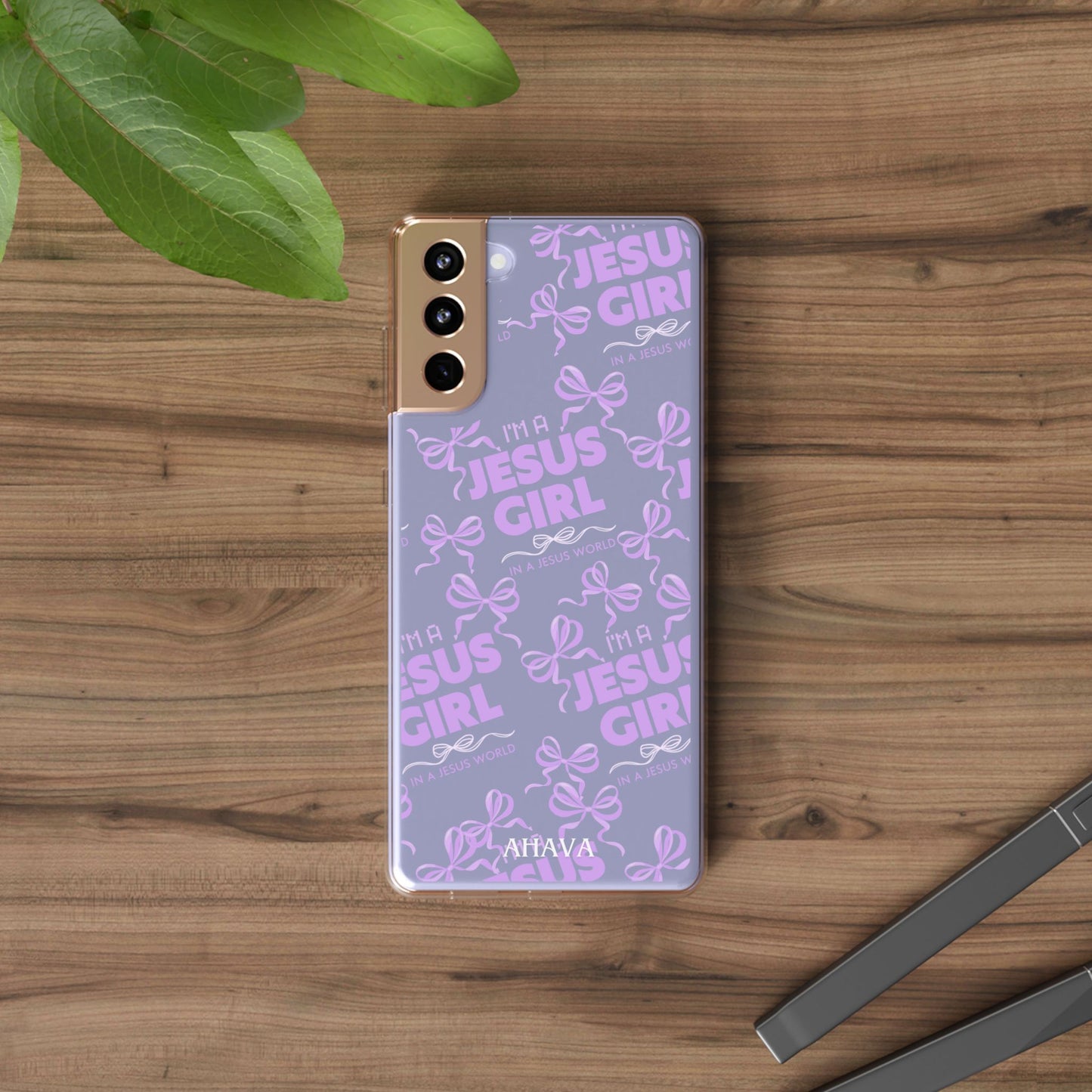 I'm a Jesus Girl Purple Case -Clear