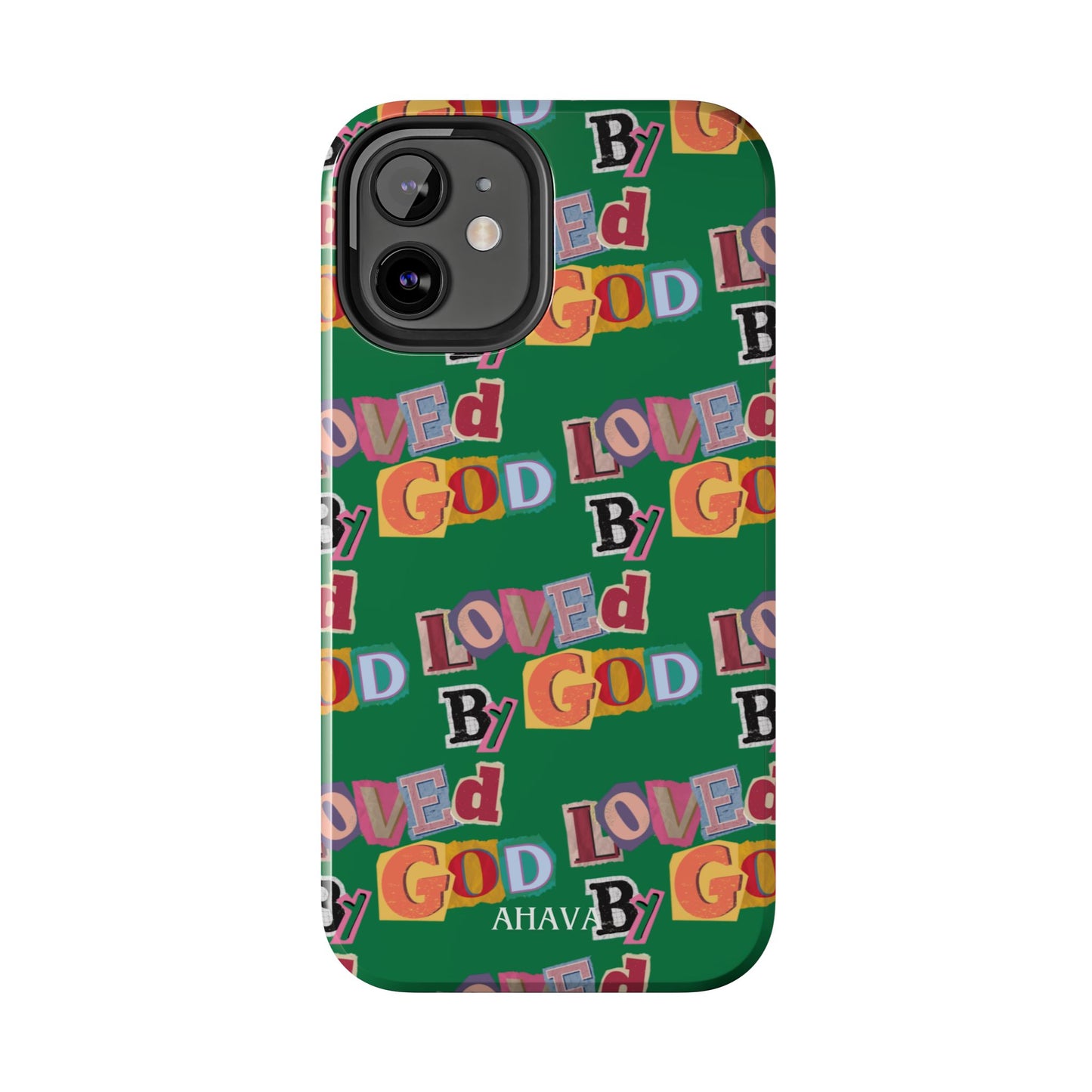 "Loved by God" Green Phone Case