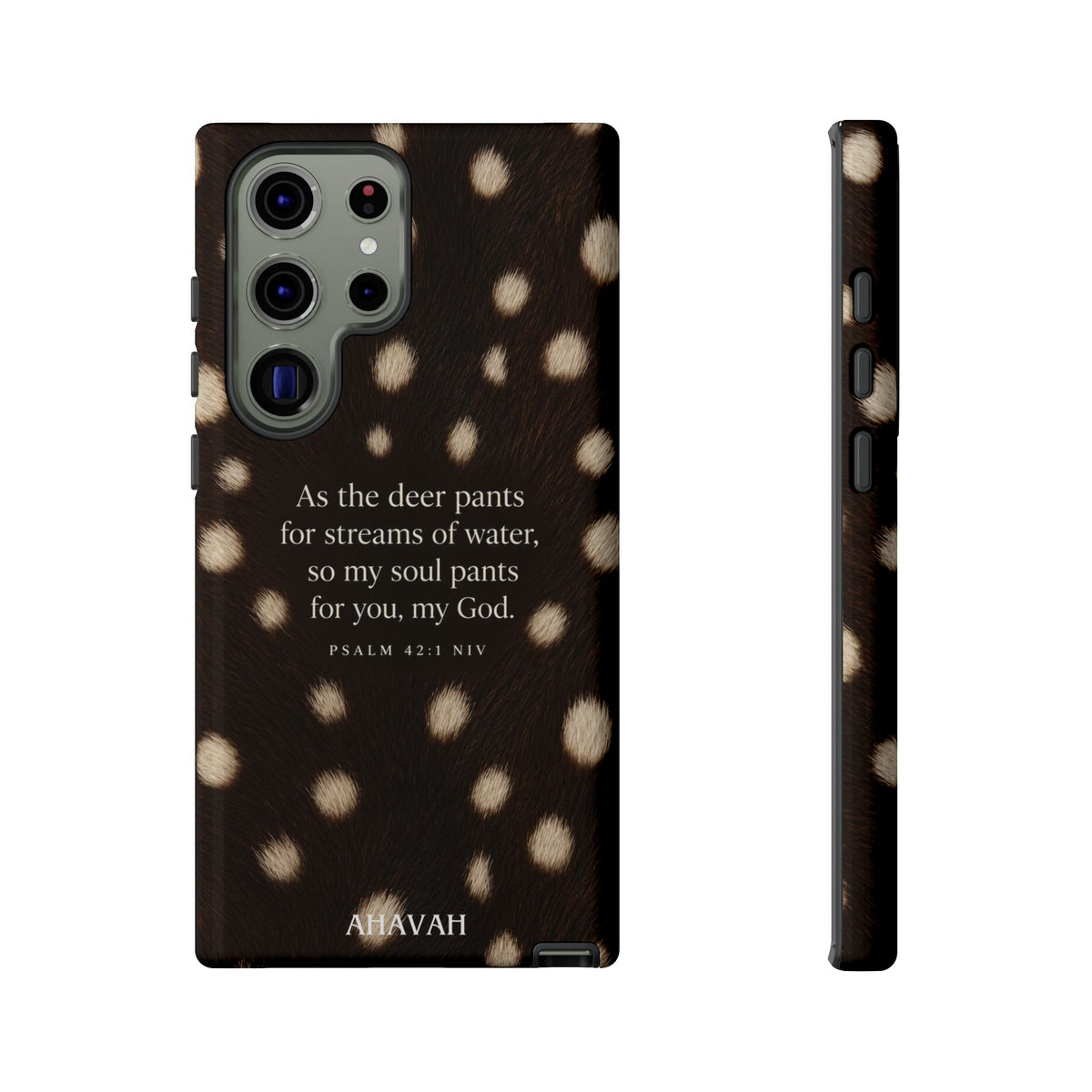 Psalm 42:1 Midnight Fawn Print Phone Case | As the Deer Pants