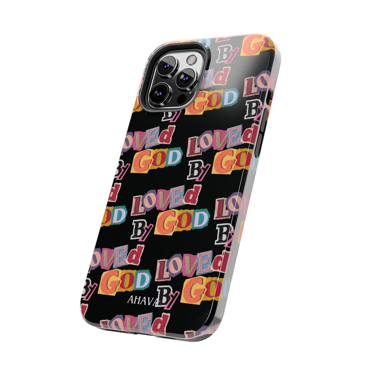 "Loved by God" Black Phone Case