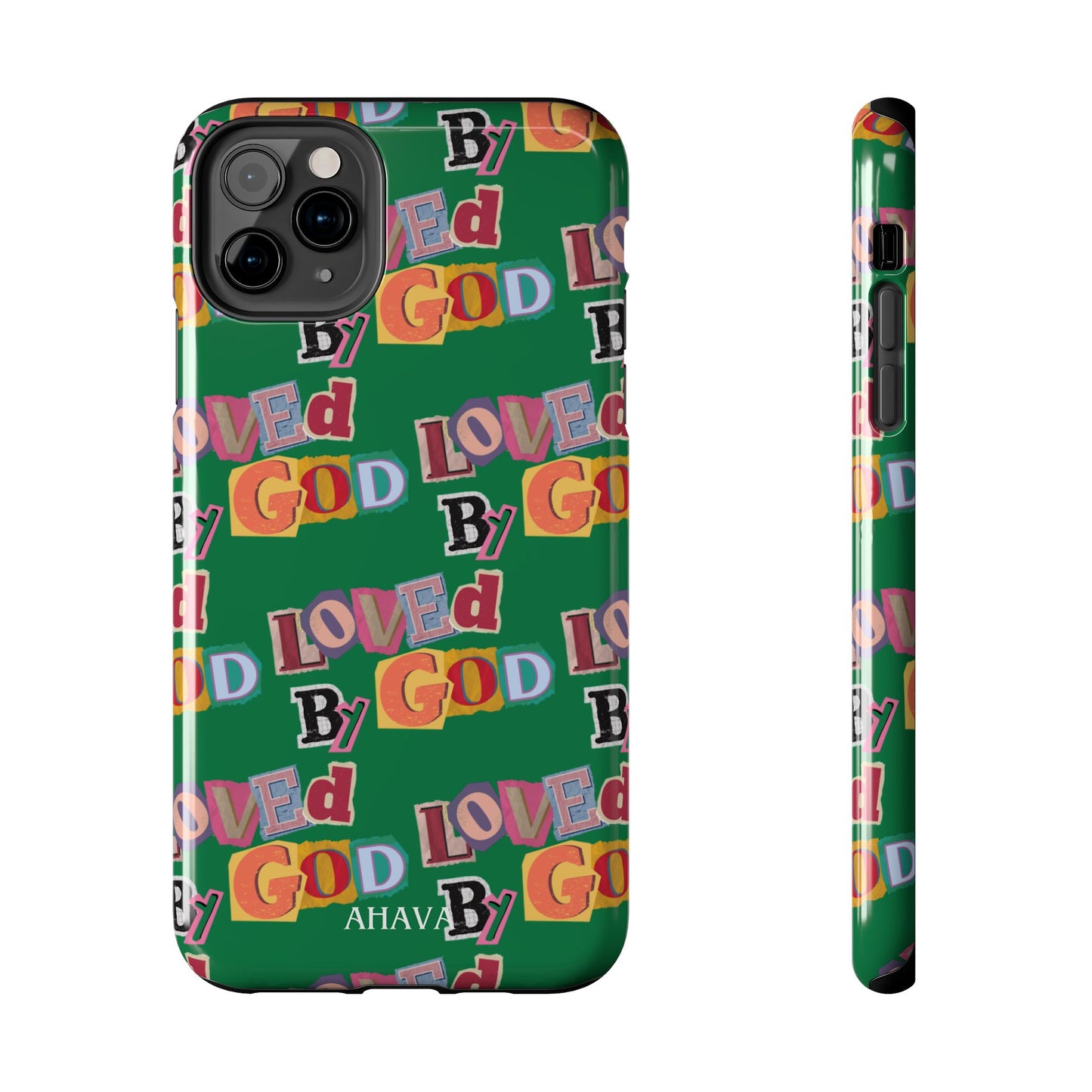 "Loved by God" Green Phone Case