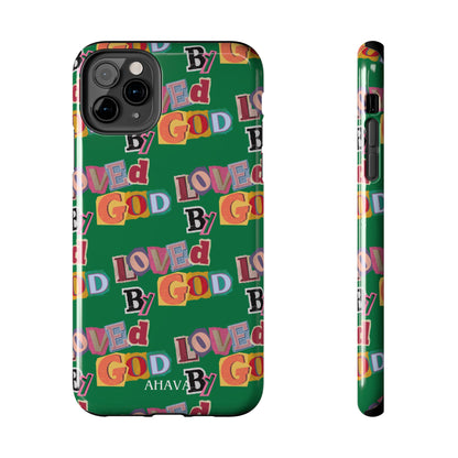 "Loved by God" Green Phone Case