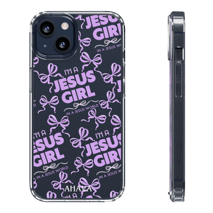 I'm a Jesus Girl Purple Case -Clear