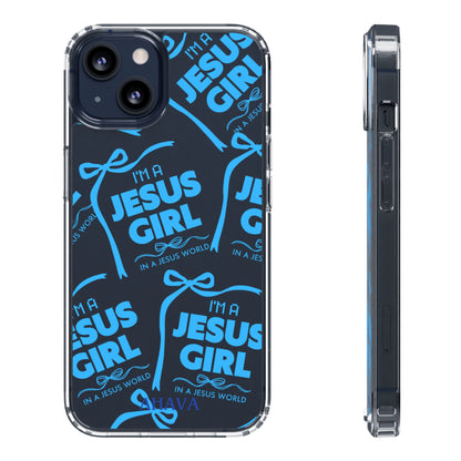 I'm a Jesus Girl Blue Case -Clear