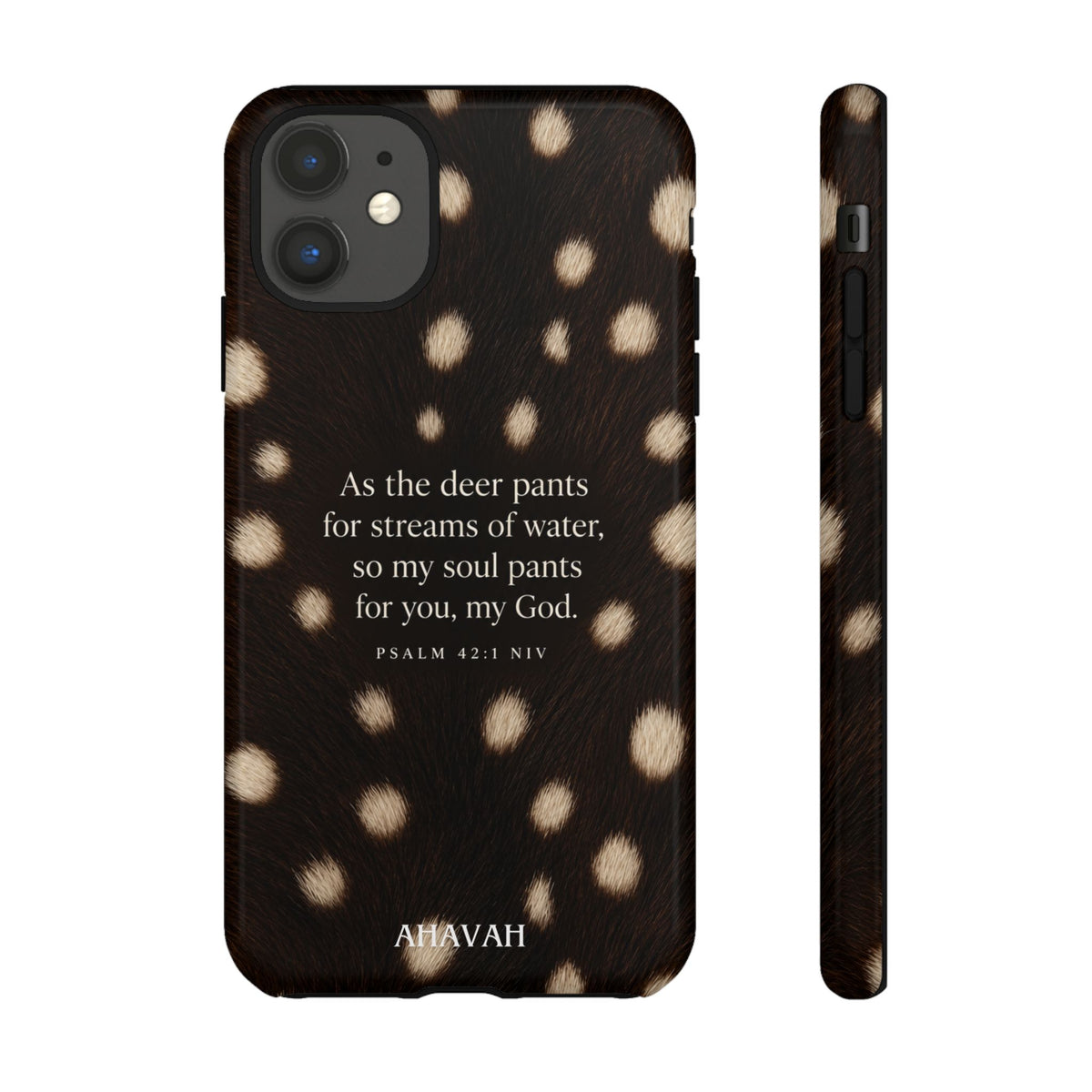 Psalm 42:1 Midnight Fawn Print Phone Case | As the Deer Pants