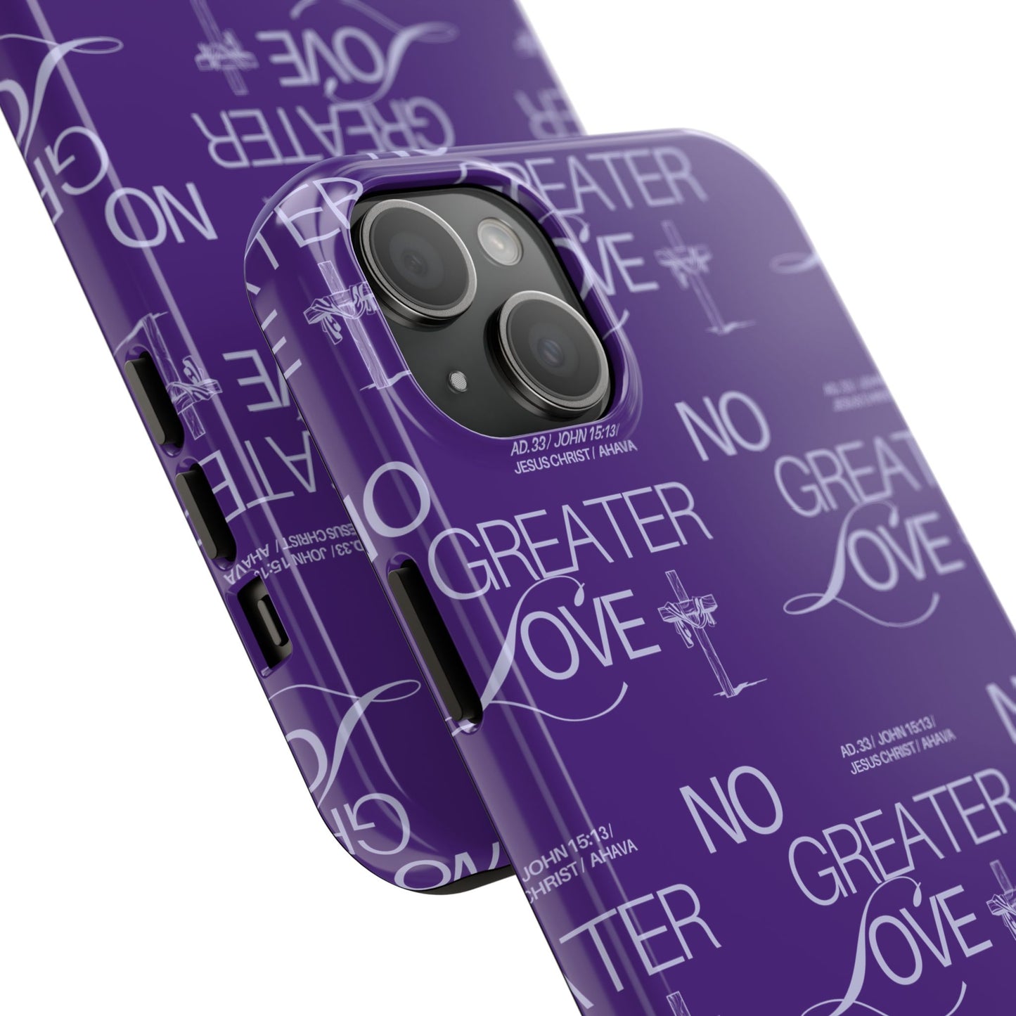 "No Greater Love" Purple Phone Case