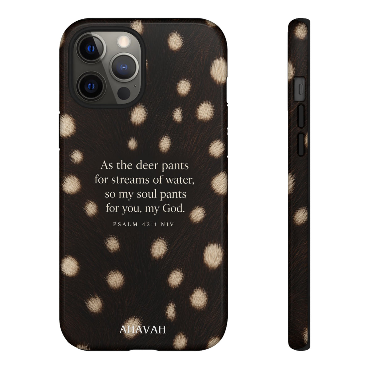 Psalm 42:1 Midnight Fawn Print Phone Case | As the Deer Pants