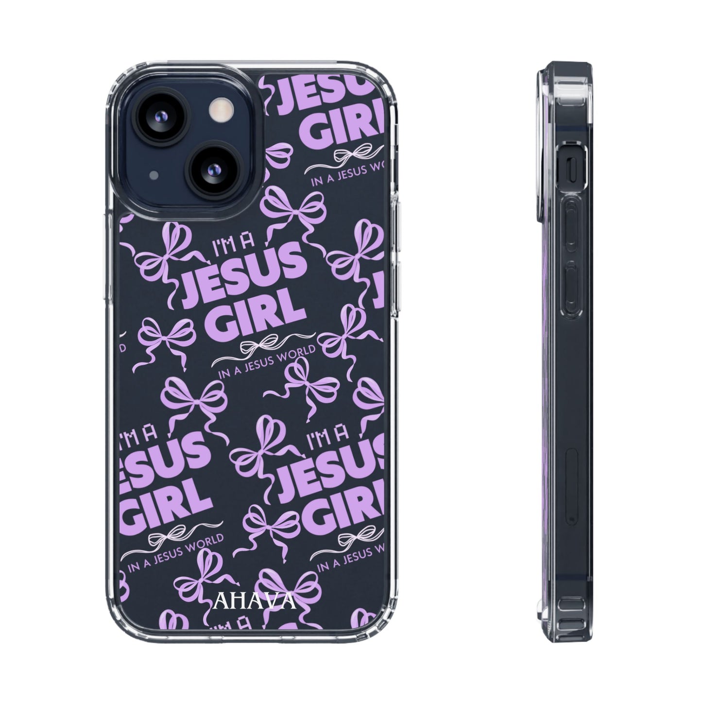 I'm a Jesus Girl Purple Case -Clear