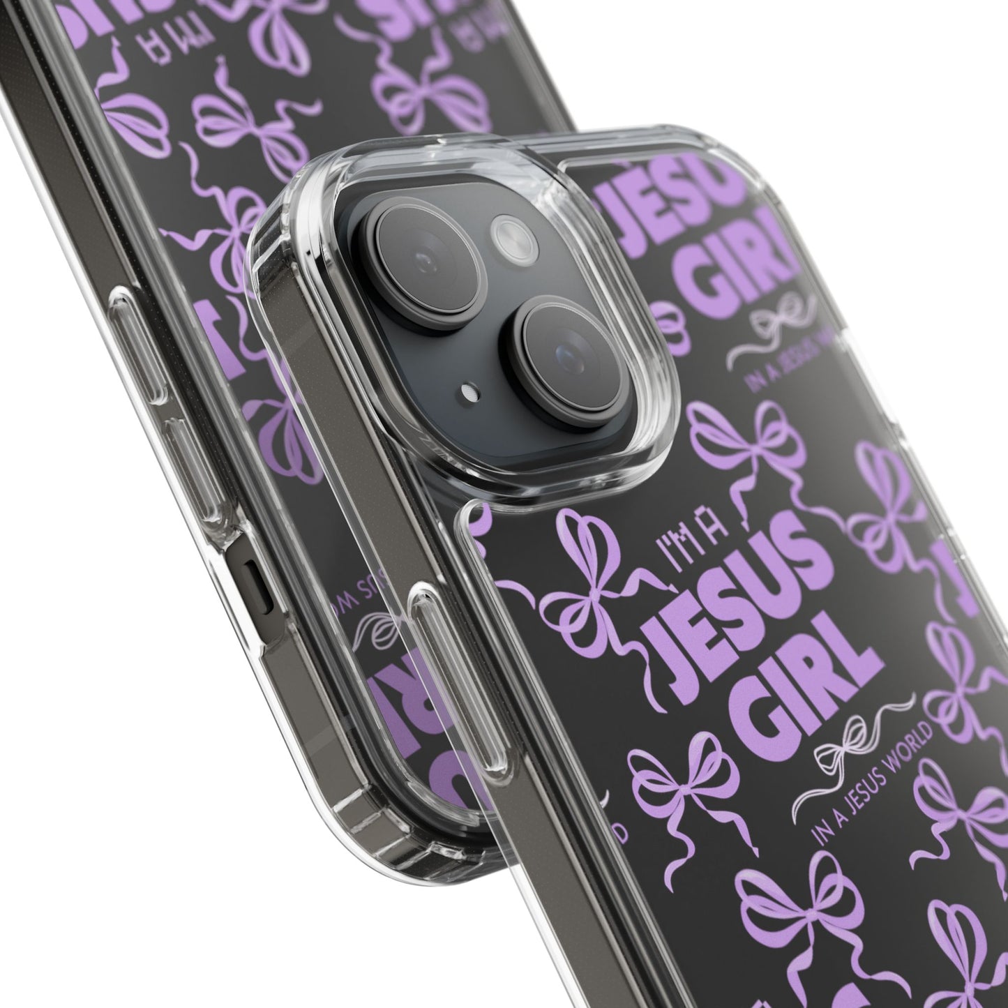 I'm a Jesus Girl Purple Case -Clear