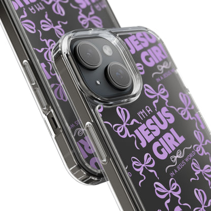I'm a Jesus Girl Purple Case -Clear