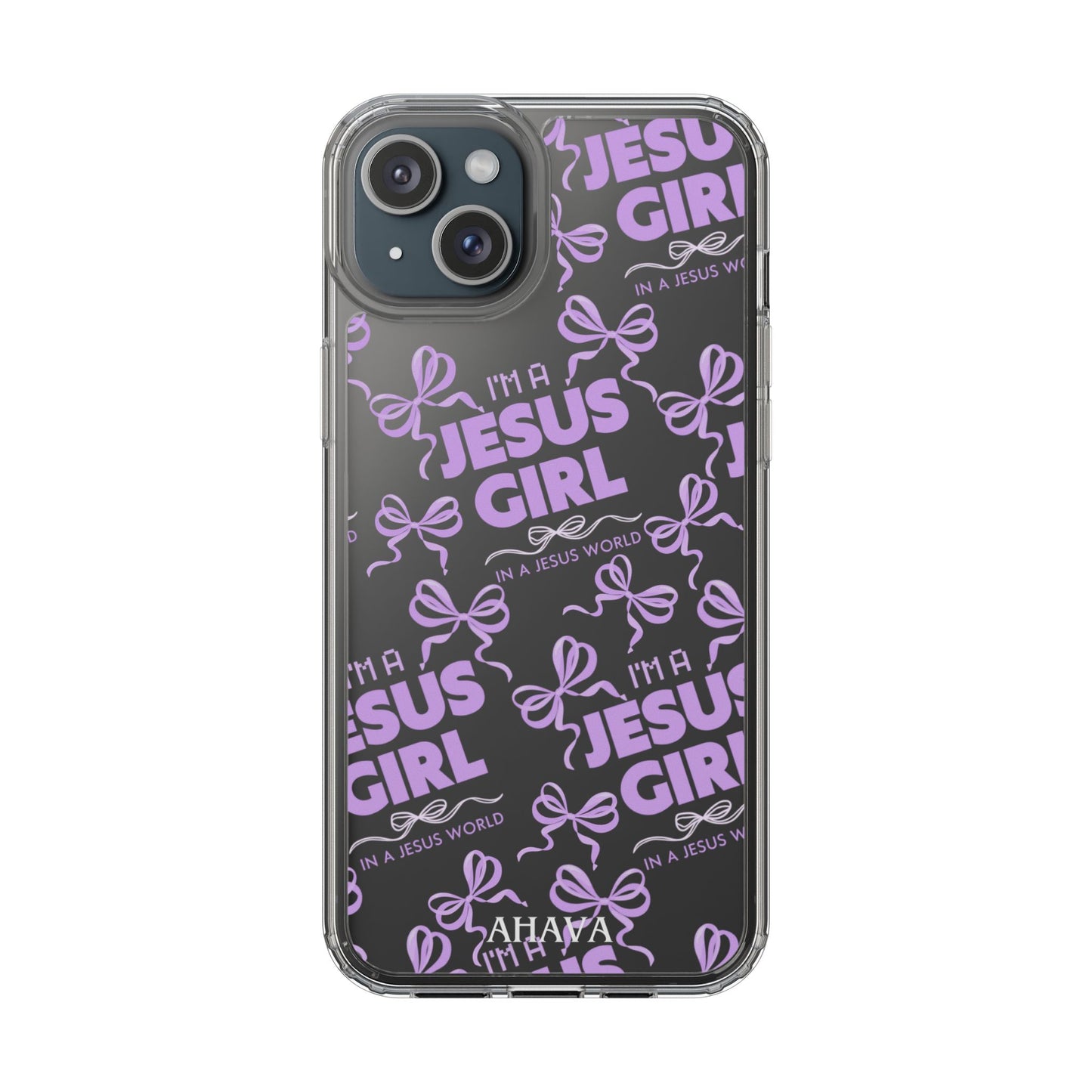 I'm a Jesus Girl Purple Case -Clear