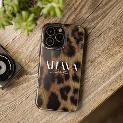 Leopard Print Ahava Phone Case
