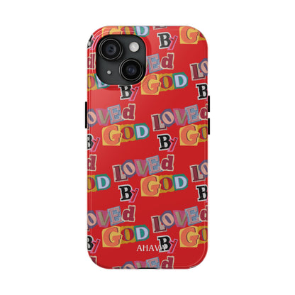 "Loved by God" Red Phone Case
