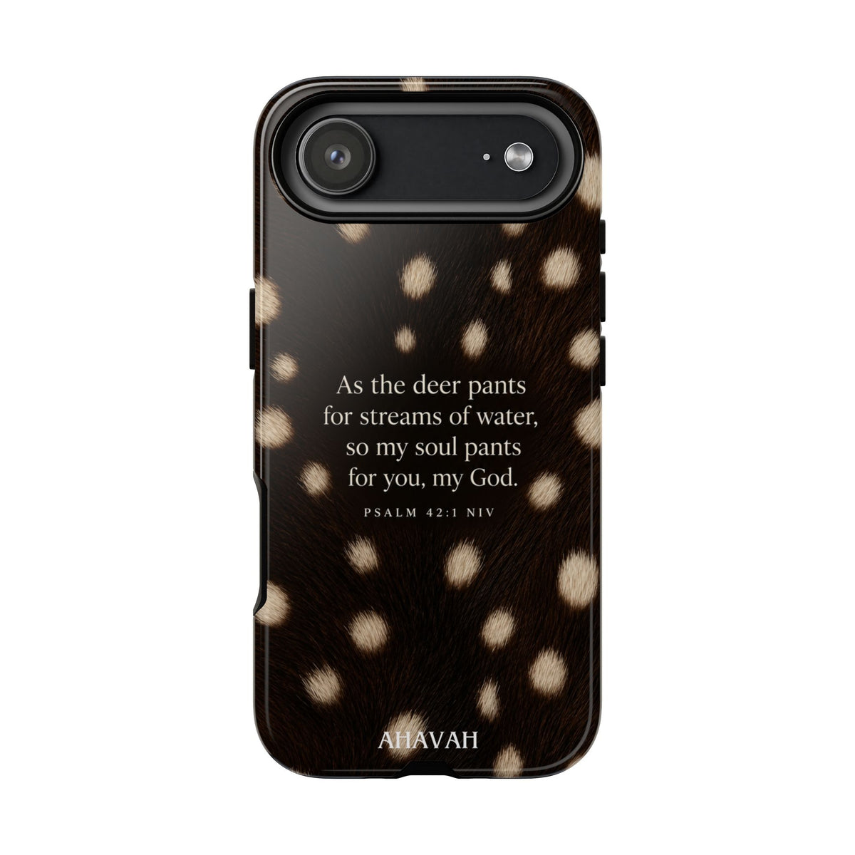 Psalm 42:1 Midnight Fawn Print Phone Case | As the Deer Pants