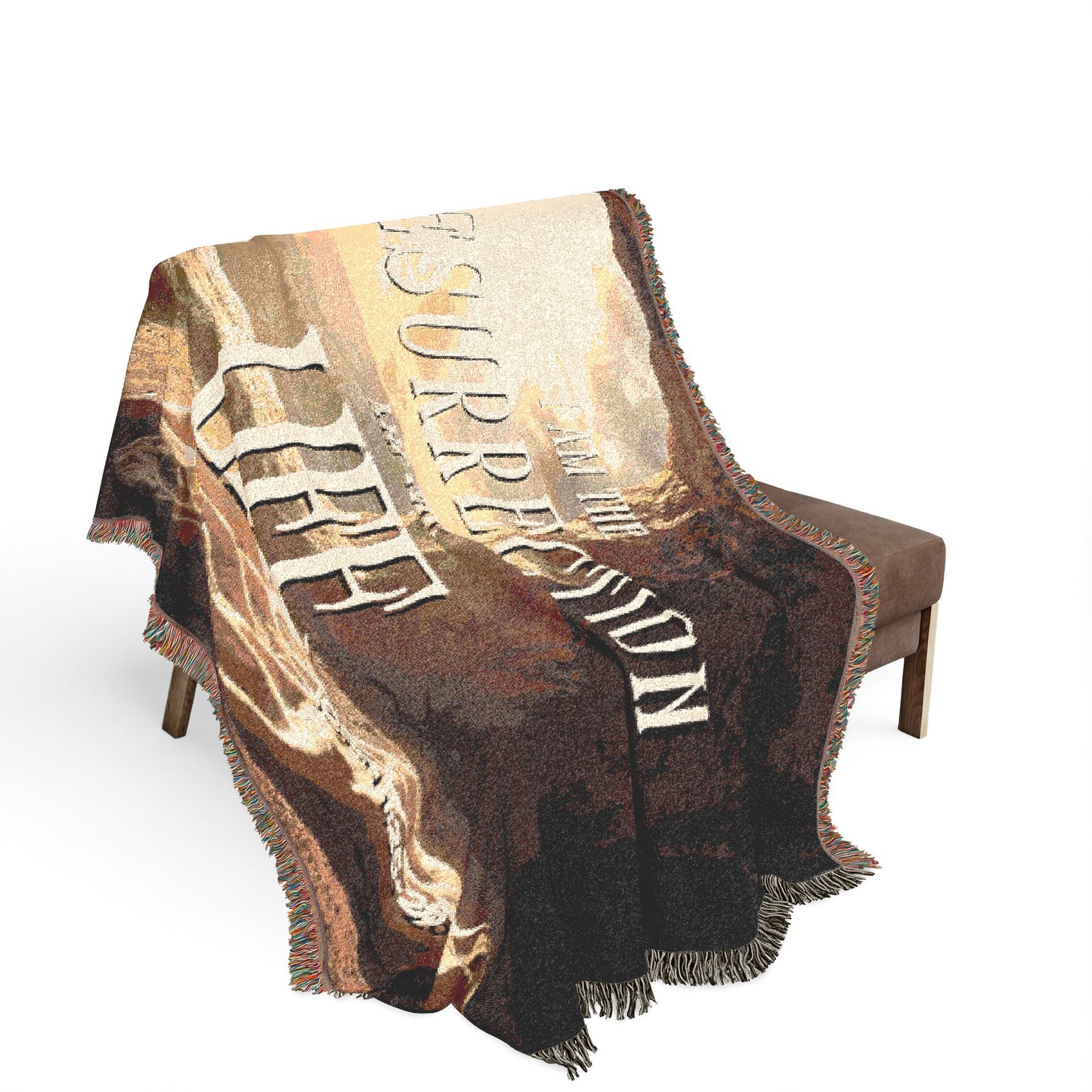 "I Am the Resurrection and the Life” Woven Prayer Blanket