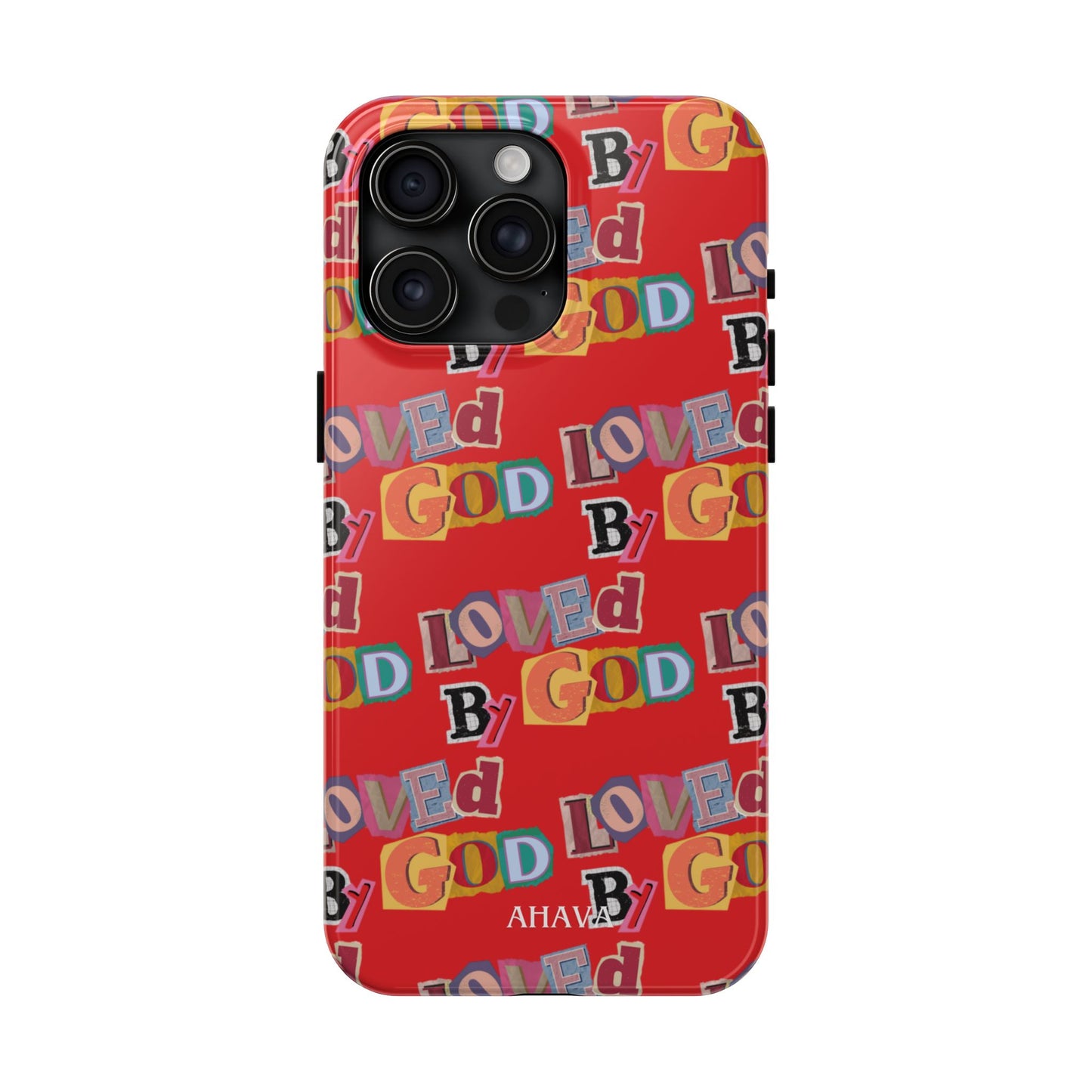 "Loved by God" Red Phone Case