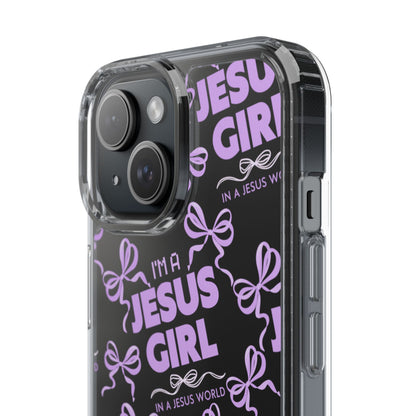 I'm a Jesus Girl Purple Case -Clear