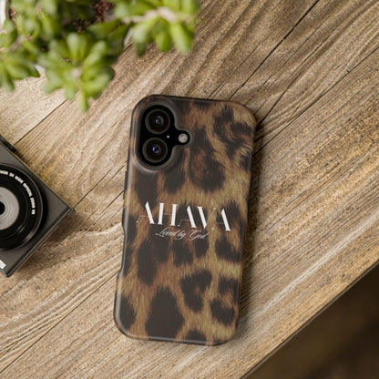 Leopard Print Ahava Phone Case