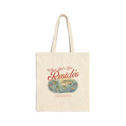 Where God's Love Resides Tote bag | Red