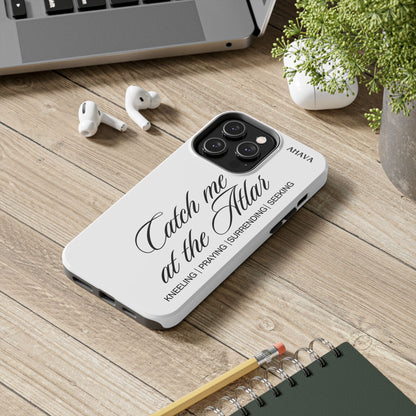 "Catch Me at the Altar" White Phone Case