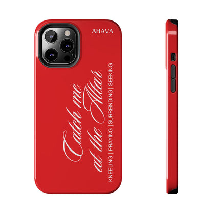 "Catch Me at the Altar" Red Phone Case