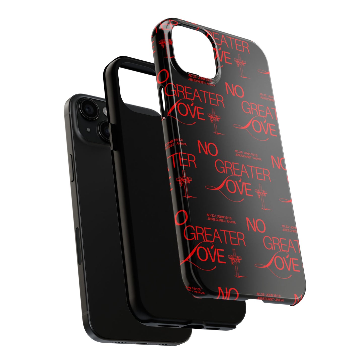 "No Greater Love" Red Phone Case