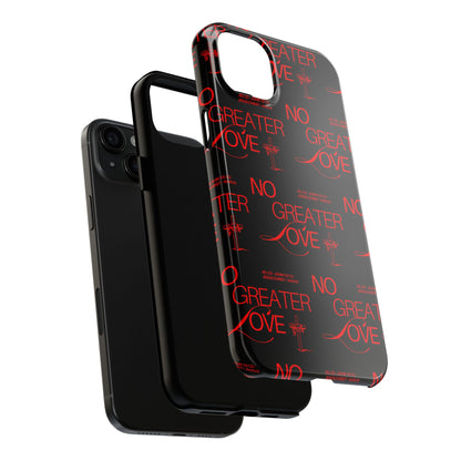 "No Greater Love" Red Phone Case
