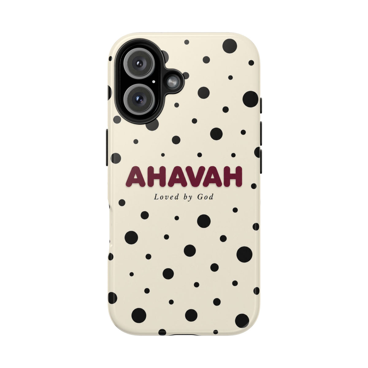 Ahavah Ivory Polka Dots Phone Case