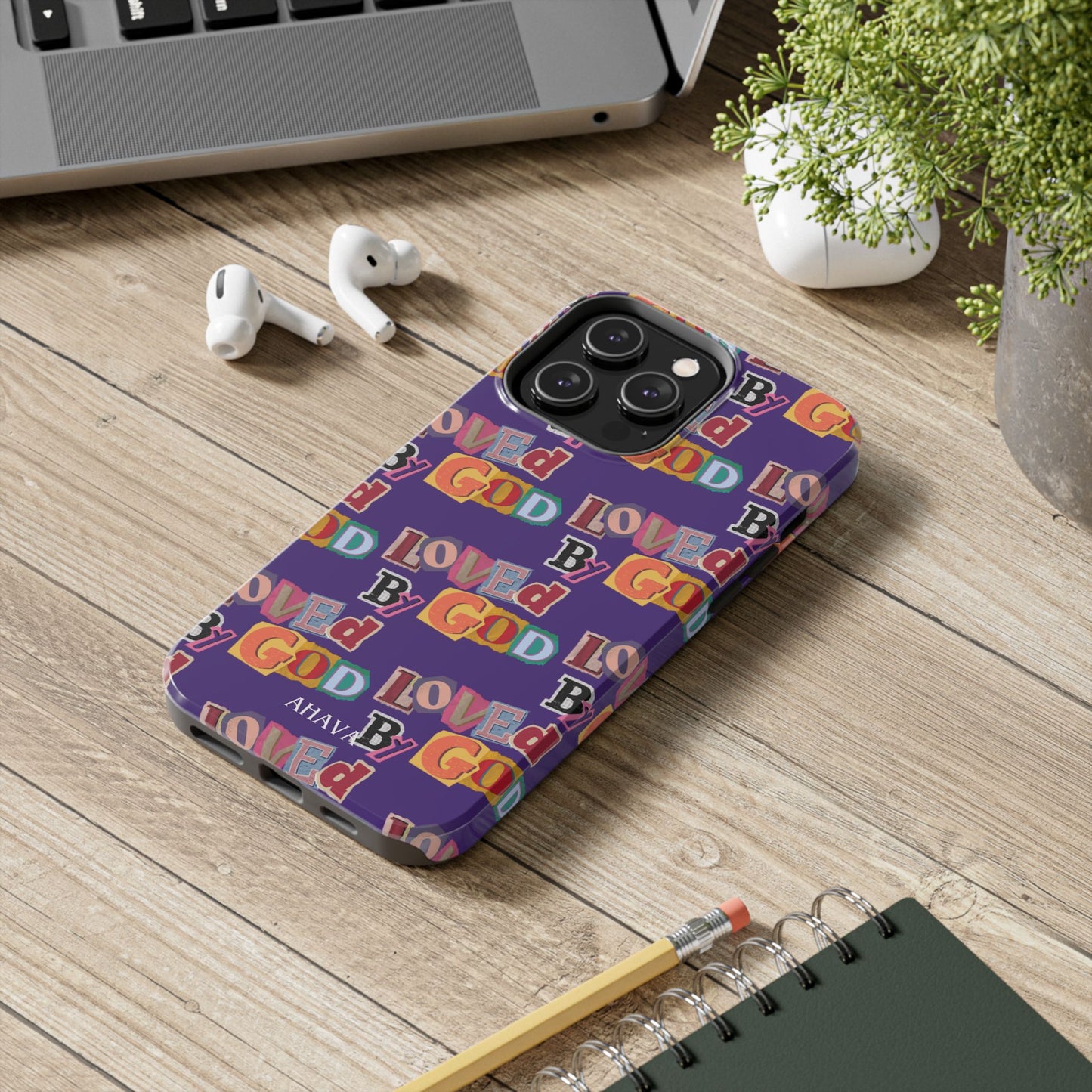 "Loved by God" Purple Phone Case