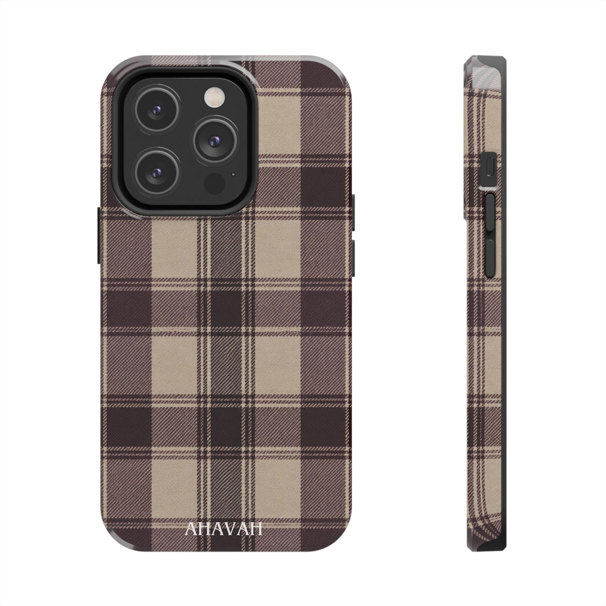 Abba’s Embrace | Warm Teddy Plaid Phone Case