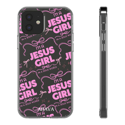I'm a Jesus Girl Pink Case -Clear