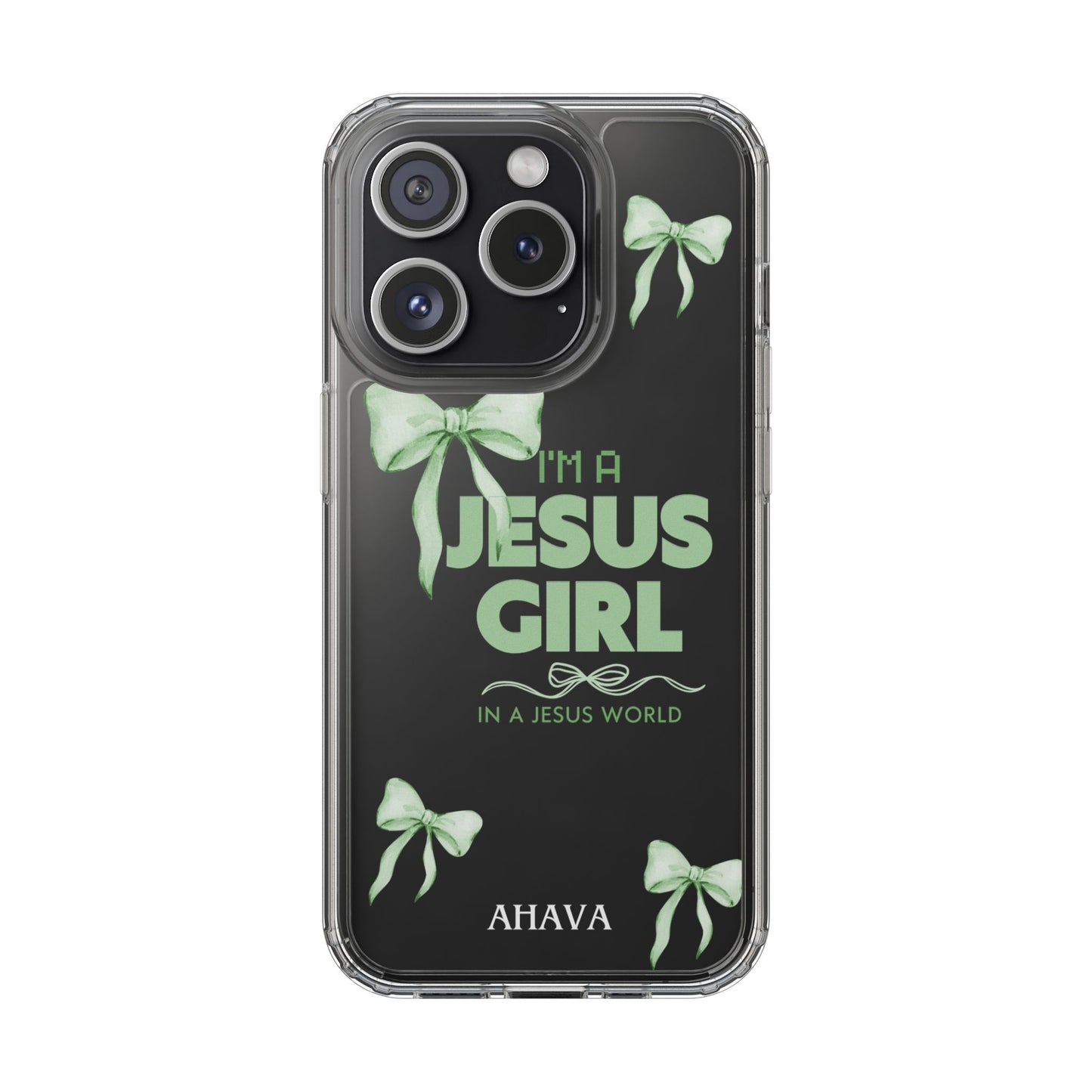 I'm a Jesus Girl Phone Case | Christian Aesthetic Gift for Her | Clear Shockproof Tough Case