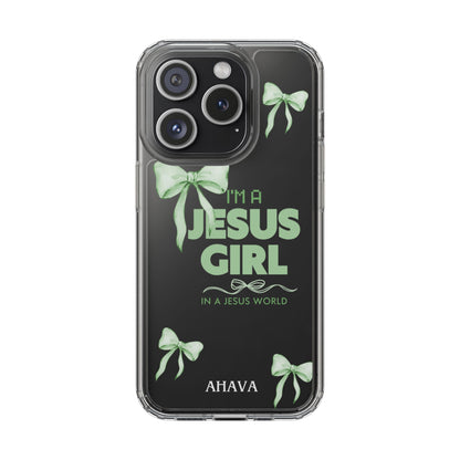 I'm a Jesus Girl Phone Case | Christian Aesthetic Gift for Her | Clear Shockproof Tough Case
