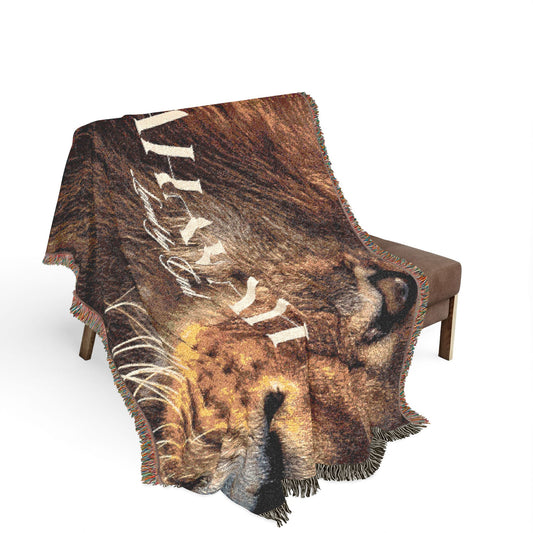 Lion of Judah Worship & Warfare Woven Blanket