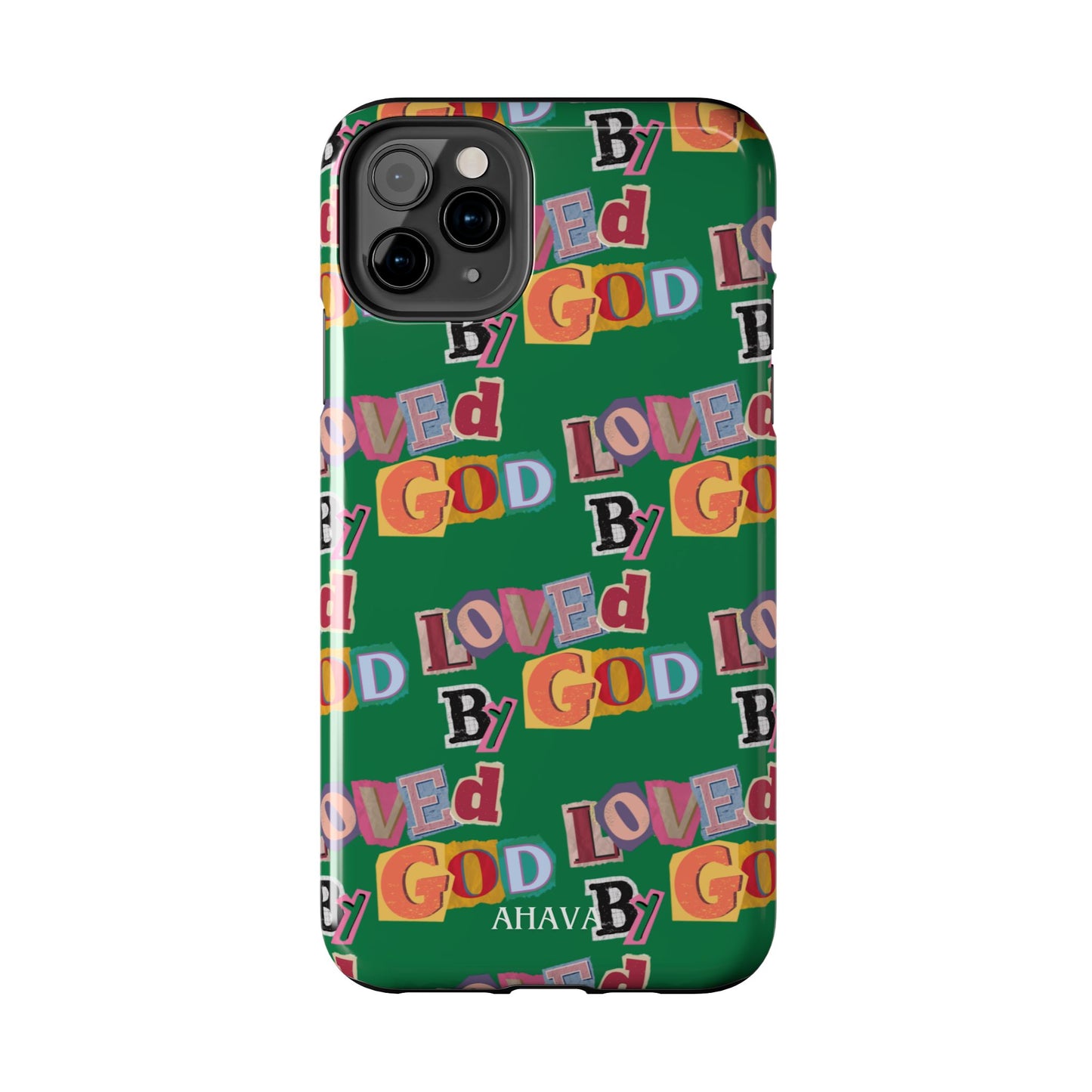 "Loved by God" Green Phone Case