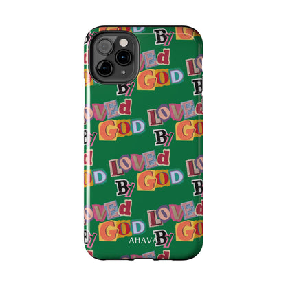 "Loved by God" Green Phone Case