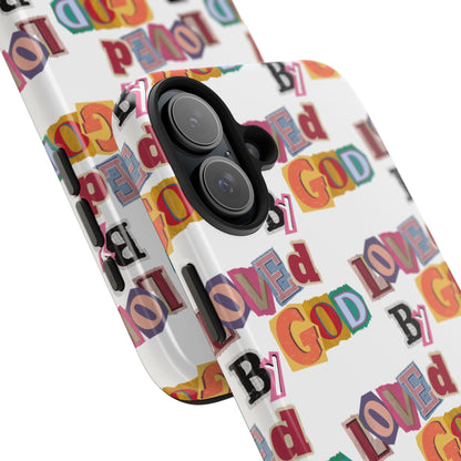 "Loved by God" white Phone Case