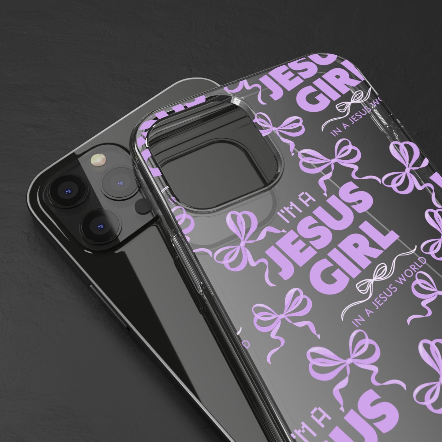 I'm a Jesus Girl Purple Case -Clear