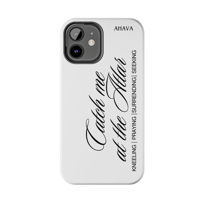 "Catch Me at the Altar" White Phone Case